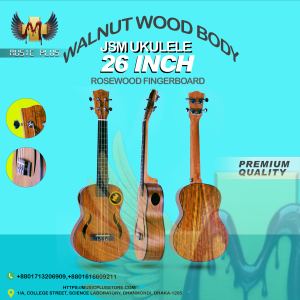 JSM-UK-26F — 26" Tenor Ukulele · Warm Wood Body · Rosewood Fretboard · 18–20 Frets